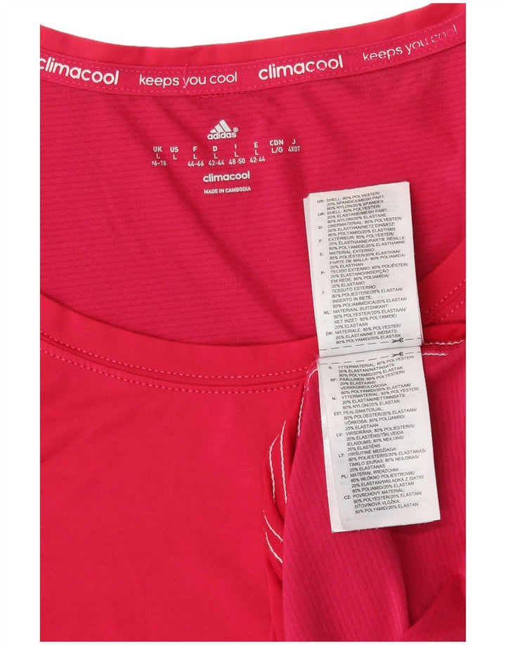 Adidas Damska Kamizelka Climacool Top UK 16/18 Duży Różowy Poliester