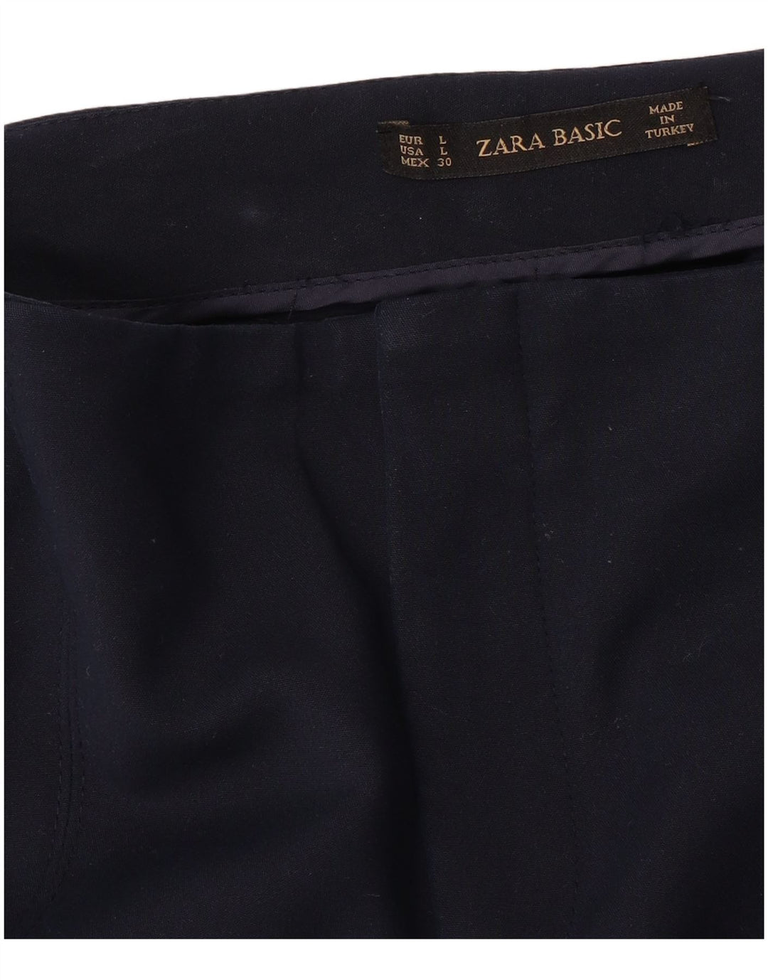 Spodnie damskie ZARA Slim Casual, duże W32 L29 Granatowe