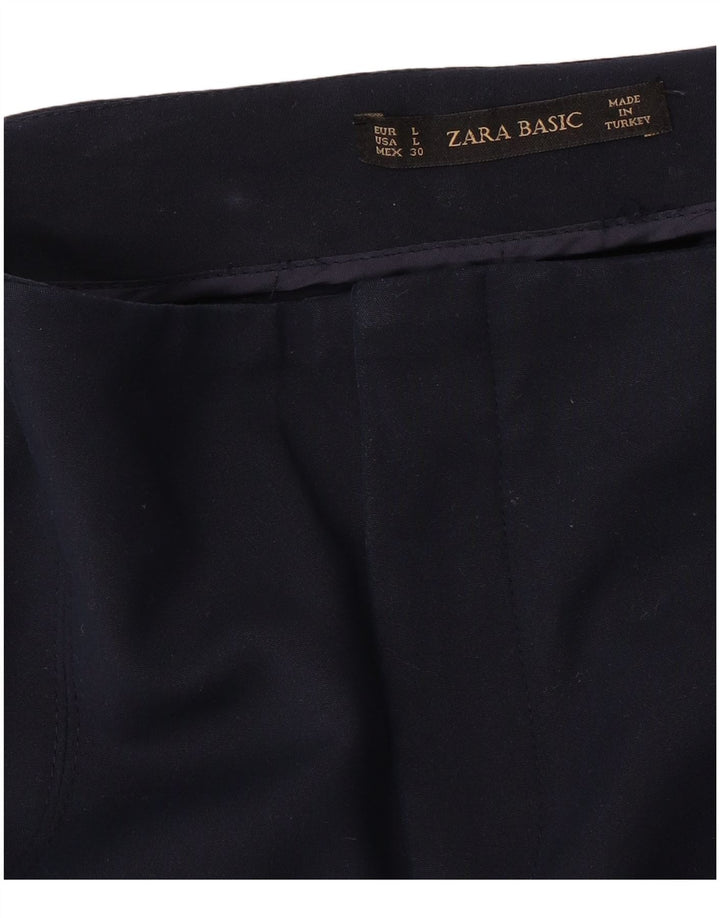 Spodnie damskie ZARA Slim Casual, duże W32 L29 Granatowe
