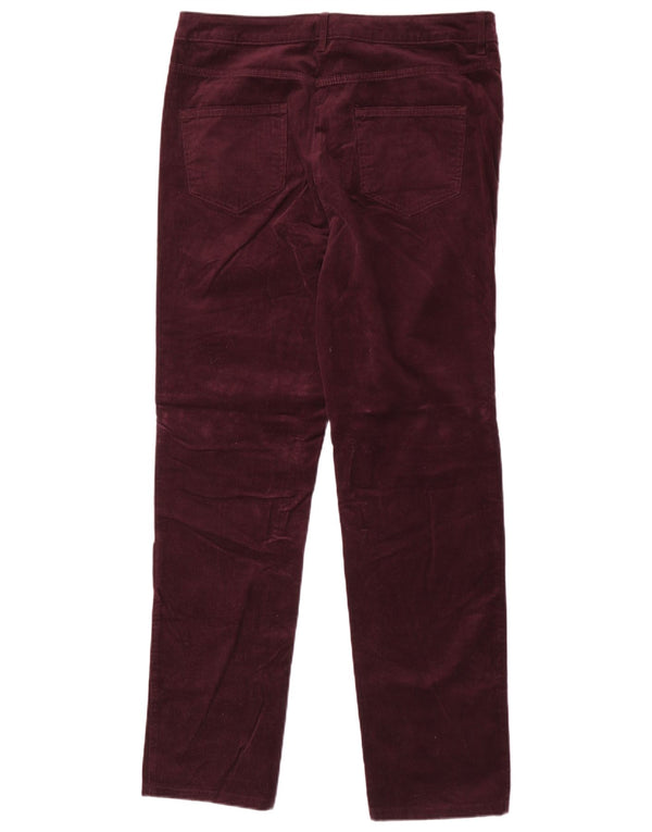 Marks & Spencer Damskie sztruksowe spodnie z wysokim stanem UK 16 Large W32 L31 Pur