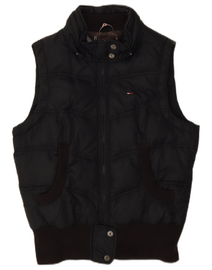 Damska wyściełana kamizelka Tommy Hilfiger UK 14, duża, czarna, poliester