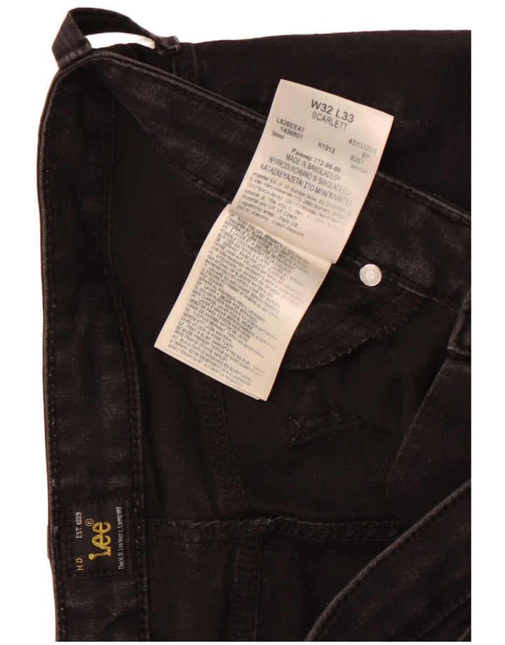 Damskie jeansy Lee Scarlett Skinny W32 L29 Czarne bawełniane