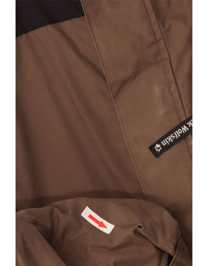 Męska kurtka wiatrówka z kapturem Jack Wolfskin UK 38 w kolorze średniego brązu