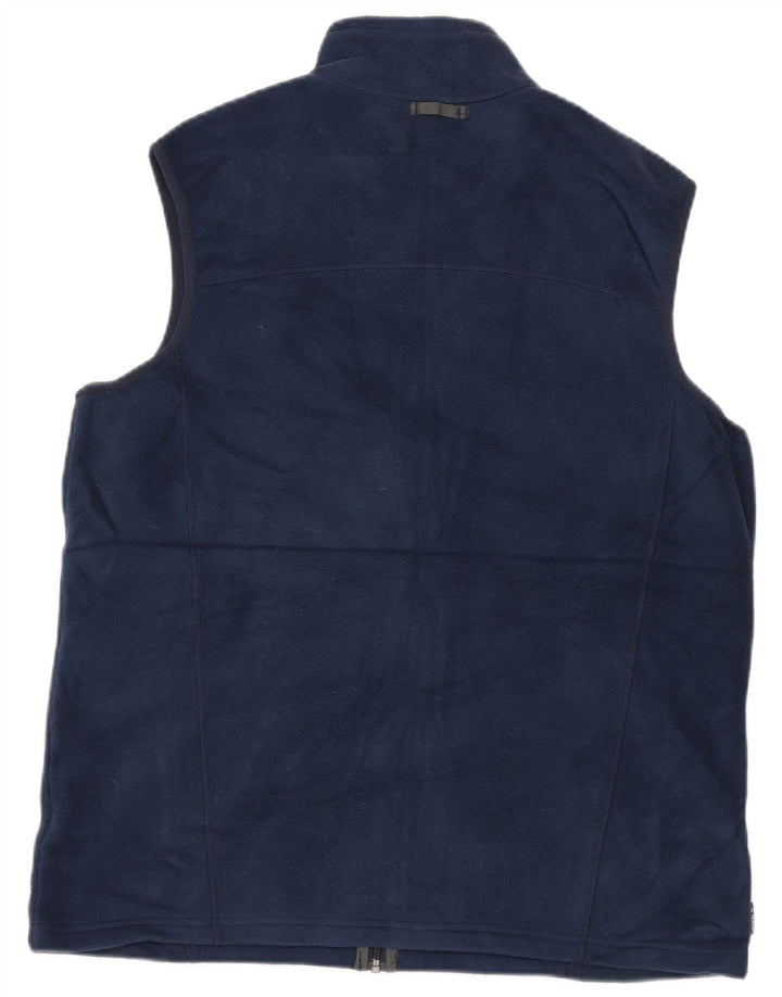 Męska kamizelka polarowa Eddie Bauer UK 40, duża, granatowa, poliestrowa