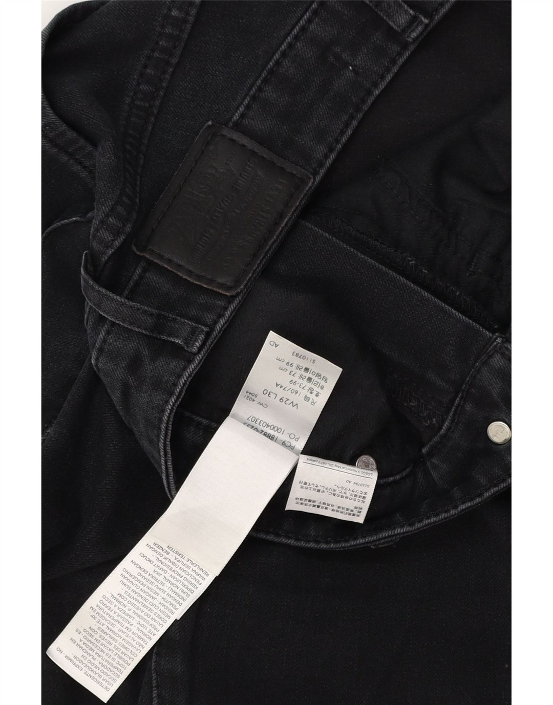 Damskie jeansy LEVI'S 721 z wysokim stanem W29 L30 Czarna bawełna