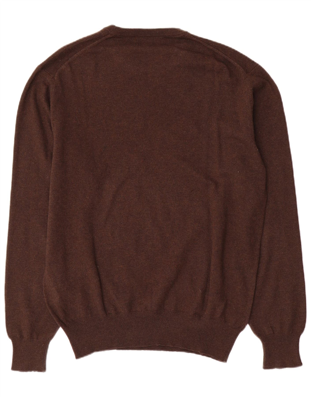Męski sweter z okrągłym dekoltem Fred Perry, średnio brązowa wełna