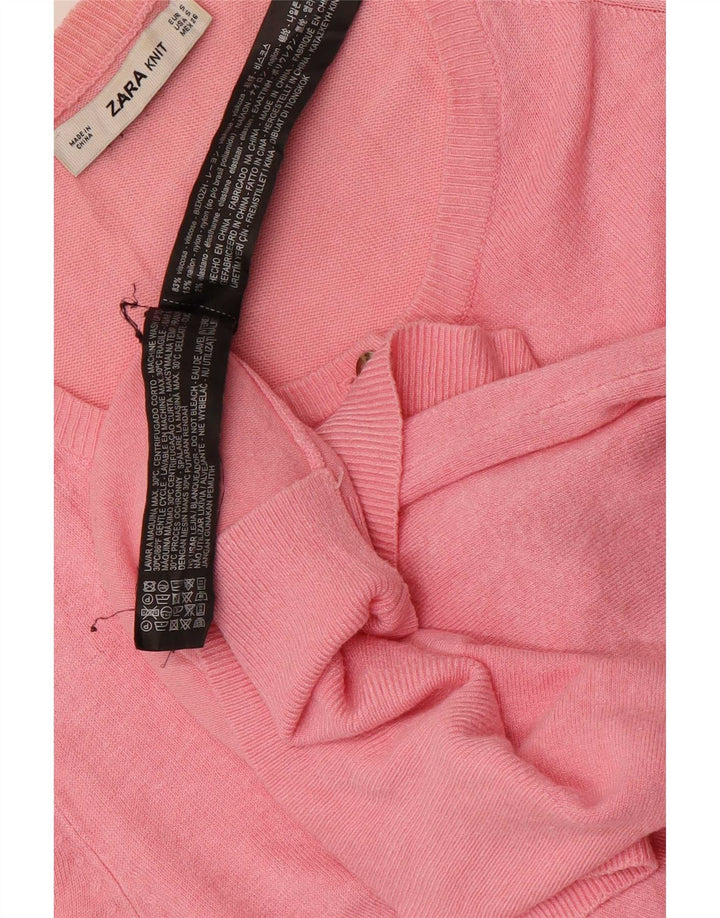 Sweter damski Zara Cardigan UK 10 Small Pink Wiskoza