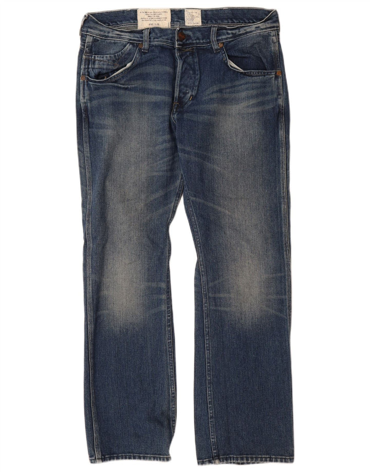 Męskie jeansy Wrangler Ace Straight W34 L32 Niebieskie bawełniane