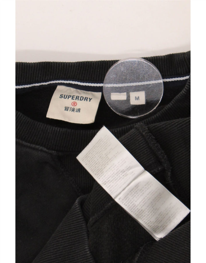 Męski sweter Superdry, średniej wielkości, czarny, bawełniany