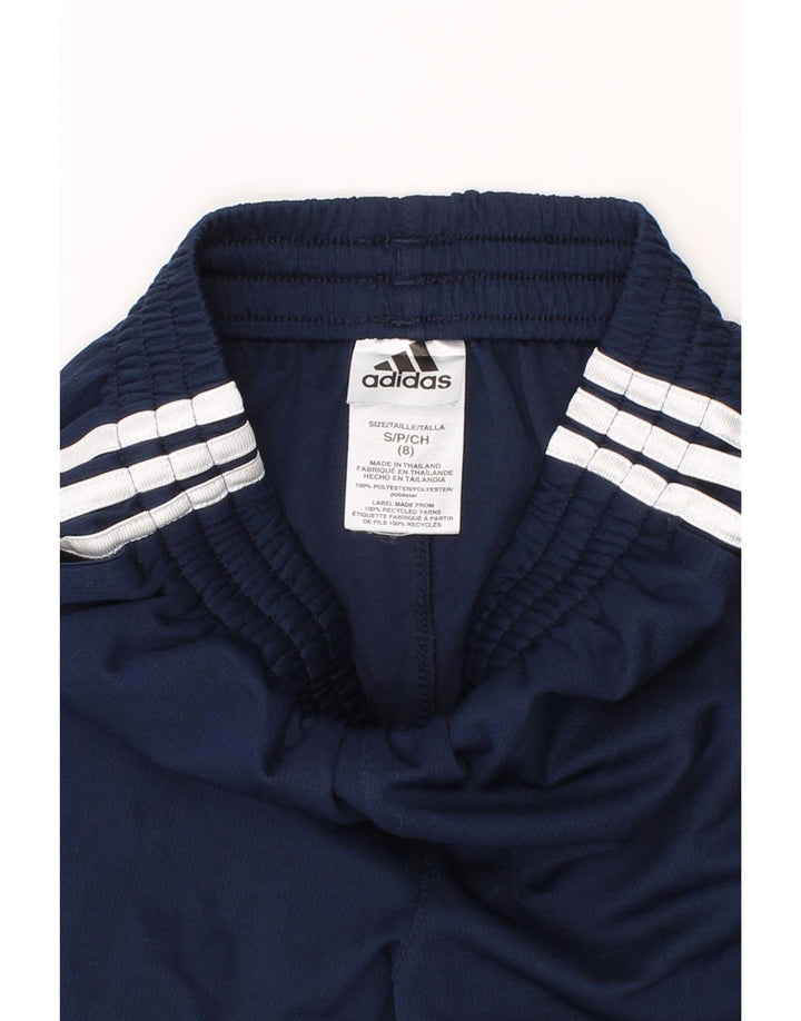 ADIDAS Boys Sport Shorts 7-8 Years Small Navy Blue Polyester Vintage Adidas and Second-Hand Adidas from Messina Hembry 