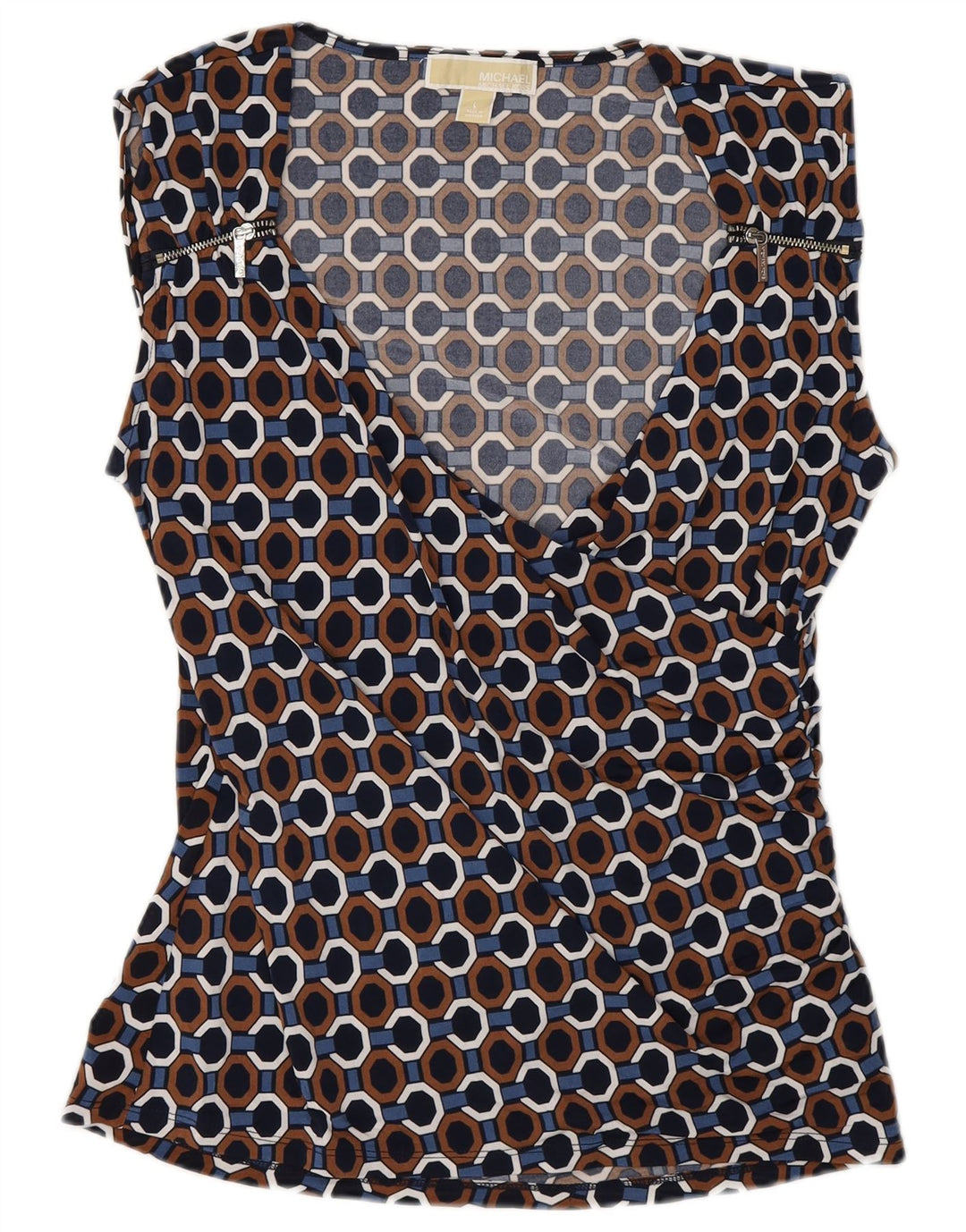 Bluzka damska Michael Kors Top UK 14, duża, wielokolorowa, geometryczna