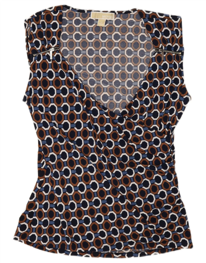 Bluzka damska Michael Kors Top UK 14, duża, wielokolorowa, geometryczna