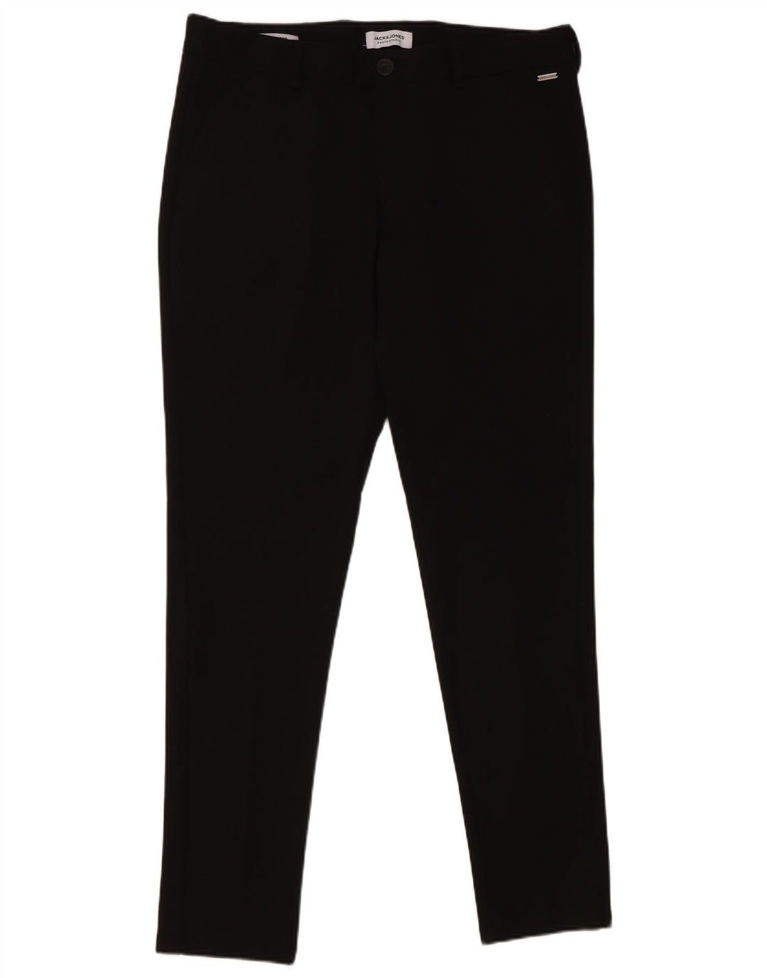 Męskie spodnie typu slim casual Jack & Jones W34 L32 Czarny poliester
