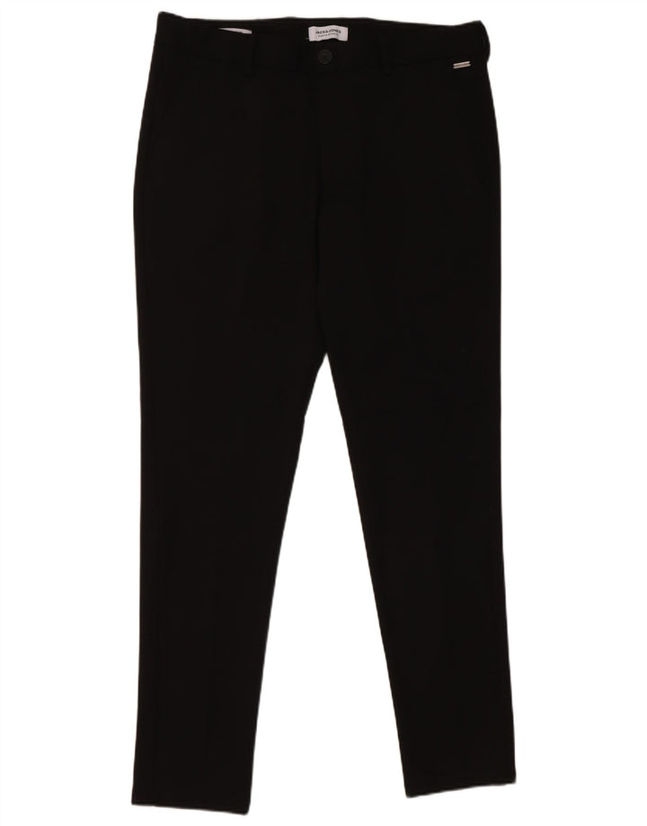 Męskie spodnie typu slim casual Jack & Jones W34 L32 Czarny poliester