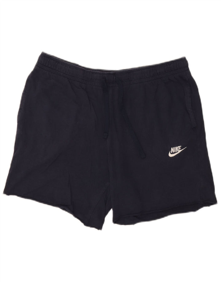 Męskie spodenki sportowe Nike, duże, granatowe, bawełniane