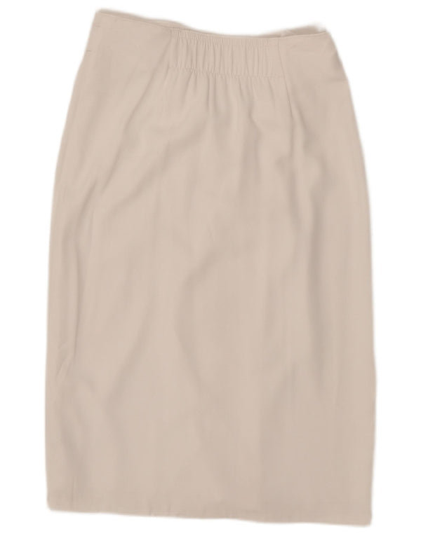 MARKS & SPENCER Damska prosta spódnica UK 12 Medium W30 Biały poliester