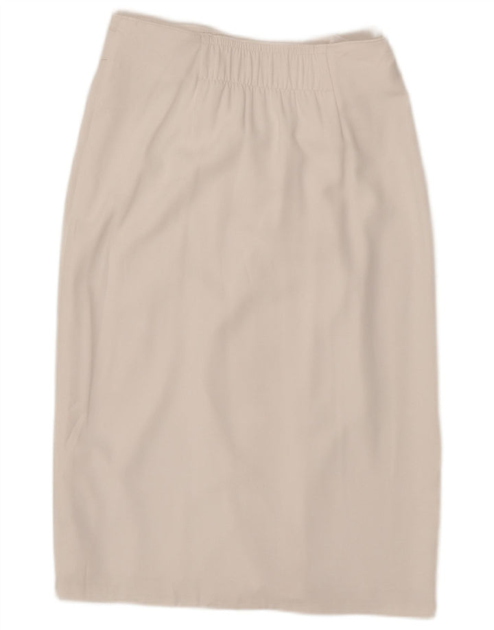 MARKS & SPENCER Damska prosta spódnica UK 12 Medium W30 Biały poliester