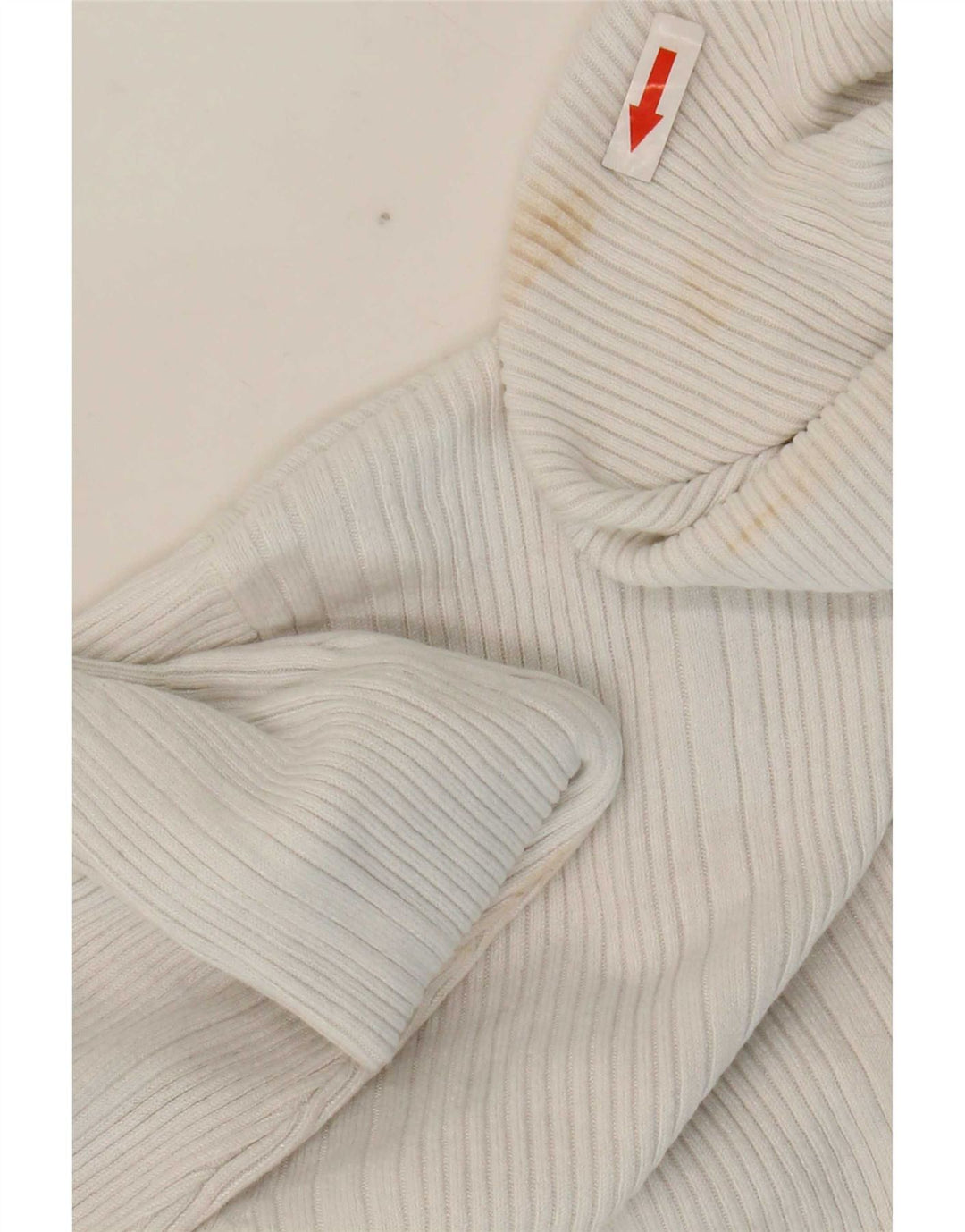 Marks & Spencer Damski sweter z golfem UK 12 Średnio-biała wiskoza