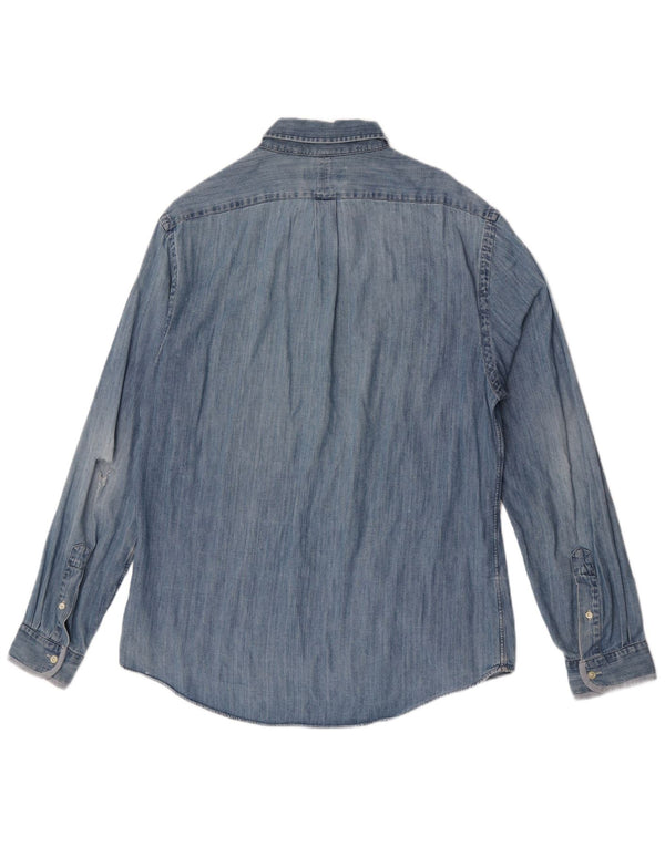 Ralph Lauren Mens Slim Fit Denim Shirt XL Blue Cotton