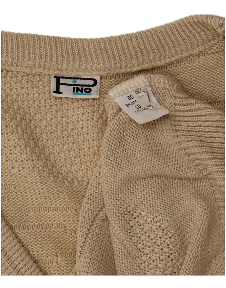 Podkoszulek męski w stylu vintage, kamizelka IT 50, średnia beżowa bawełna