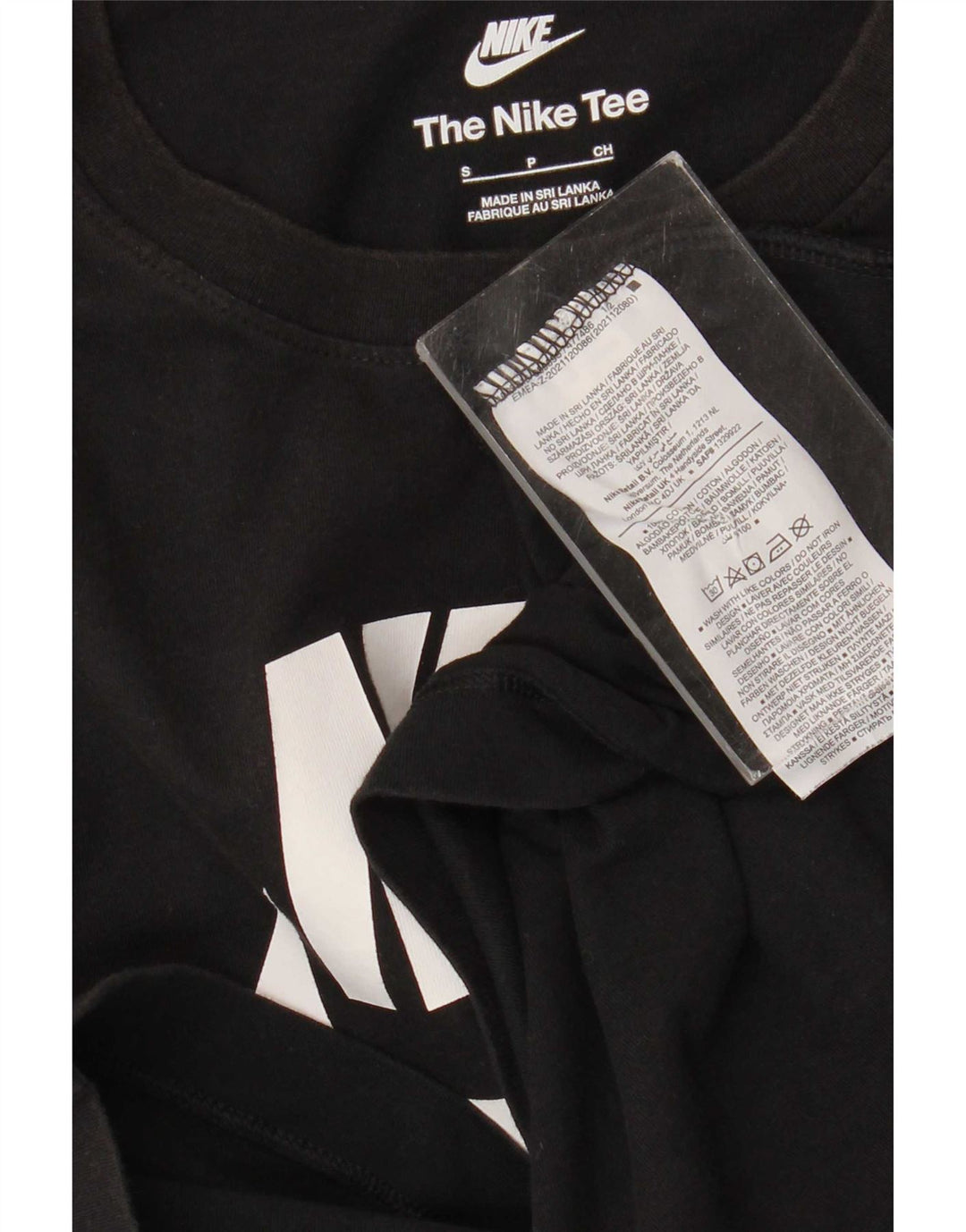 Męski T-shirt z grafiką Nike, mały, czarny, bawełniany