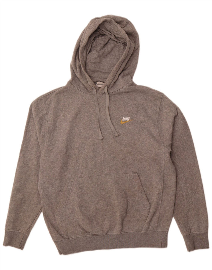 Męski sweter z kapturem NIKE, mały, szary, bawełniany