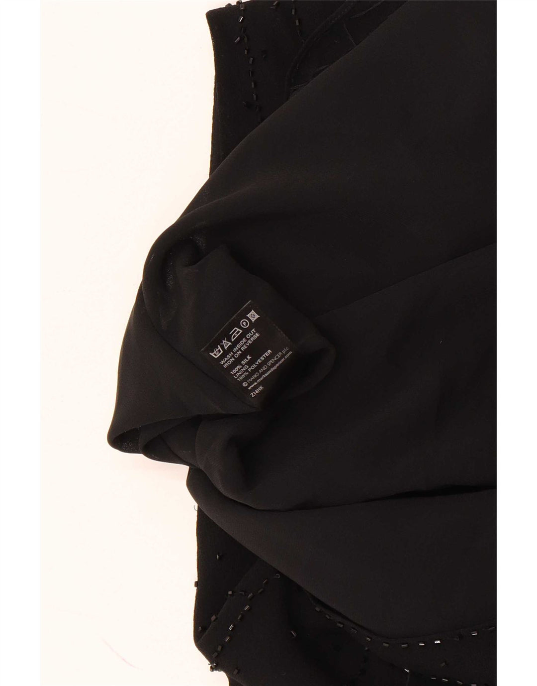 Marks & Spencer Damska bluzka bez rękawów UK 20 2XL Czarny jedwab