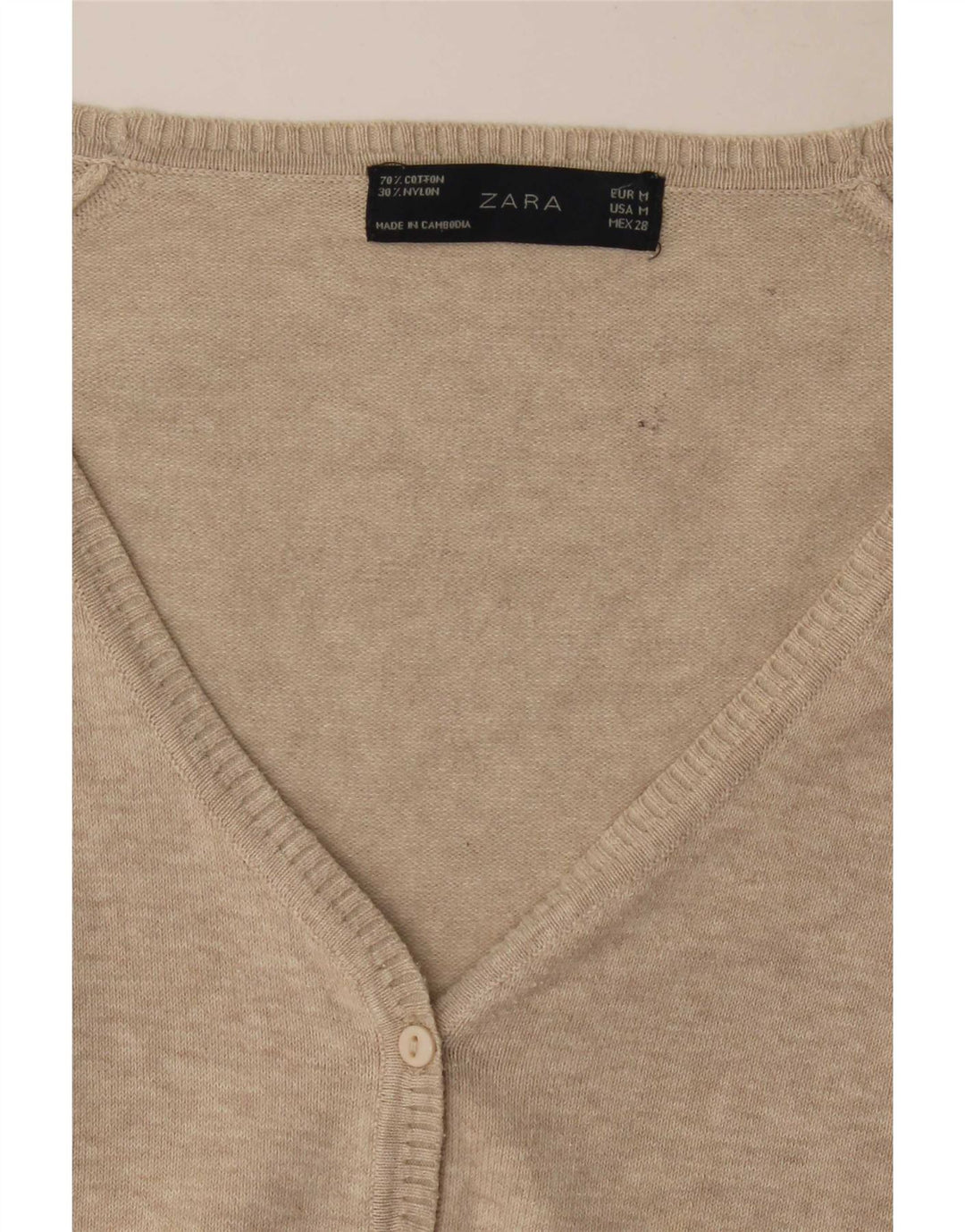 Sweter damski Zara Cardigan UK 12 średni beż