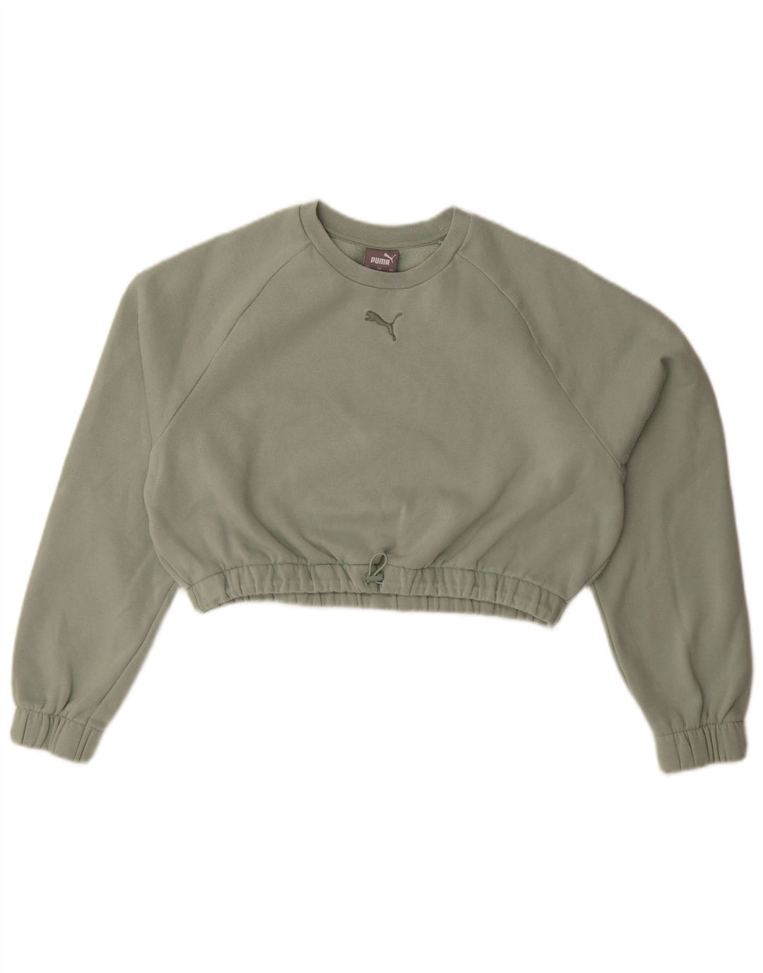 Damska bluza Puma Crop Oversize Jumper UK 10 Small Green Cotton