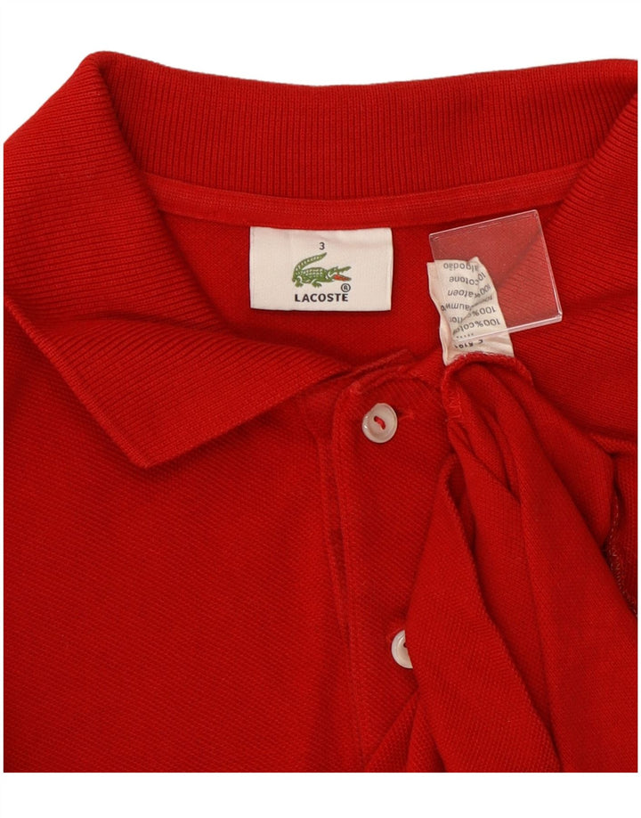 Męska koszulka polo Lacoste, rozmiar 3, mała, czerwona, bawełniana