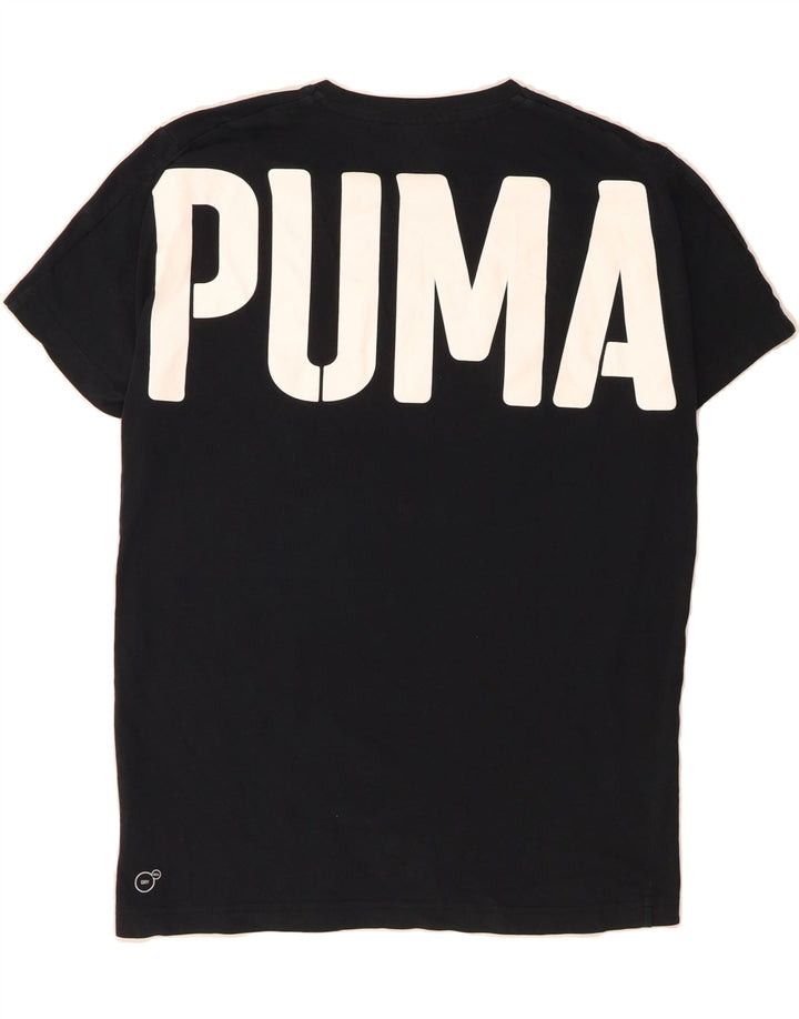 PUMA Mens Graphic T-Shirt Top Medium Black Vintage Puma and Second-Hand Puma from Messina Hembry 