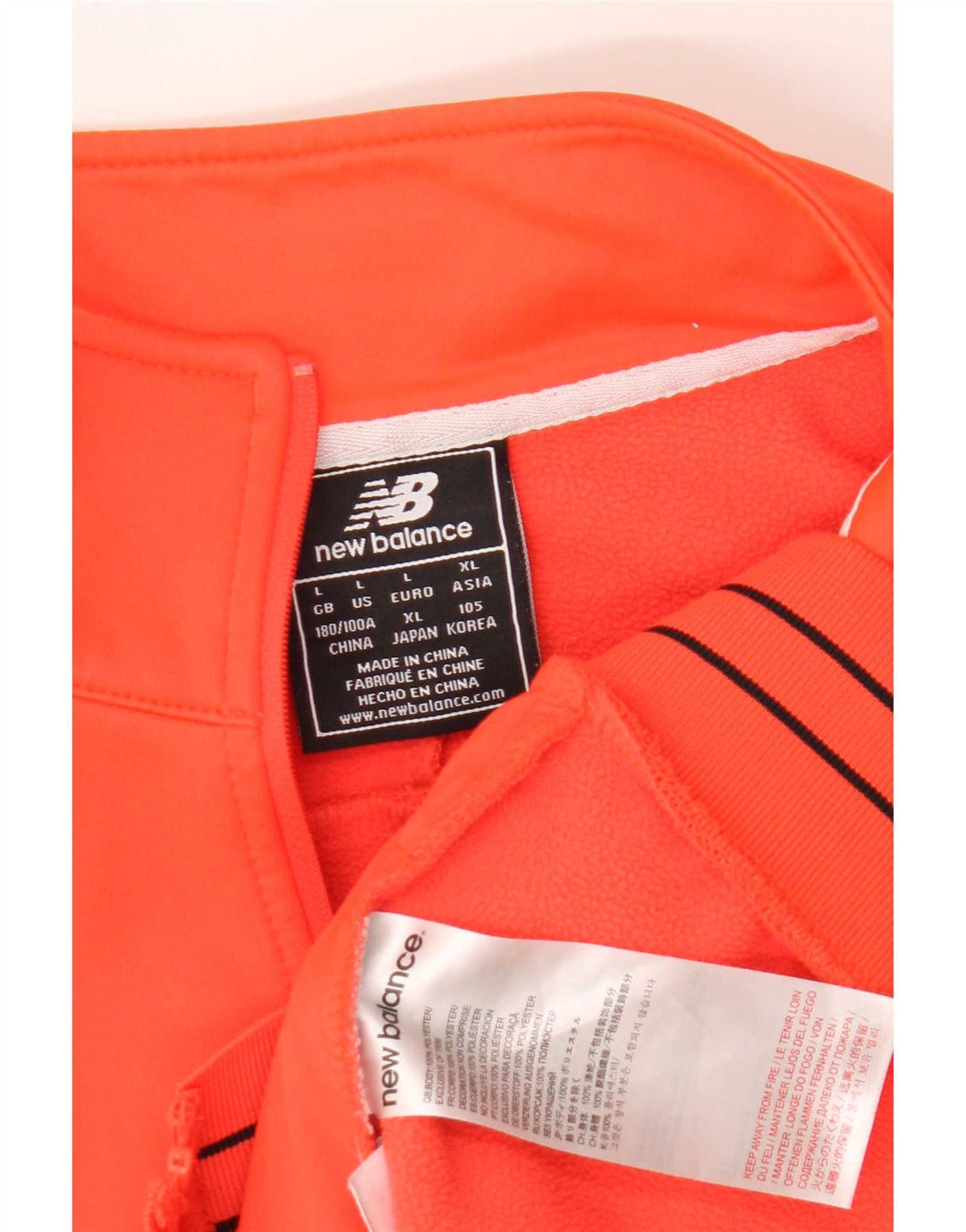 Męska kurtka dresowa New Balance Liverpool Graphic, duża, pomarańczowa