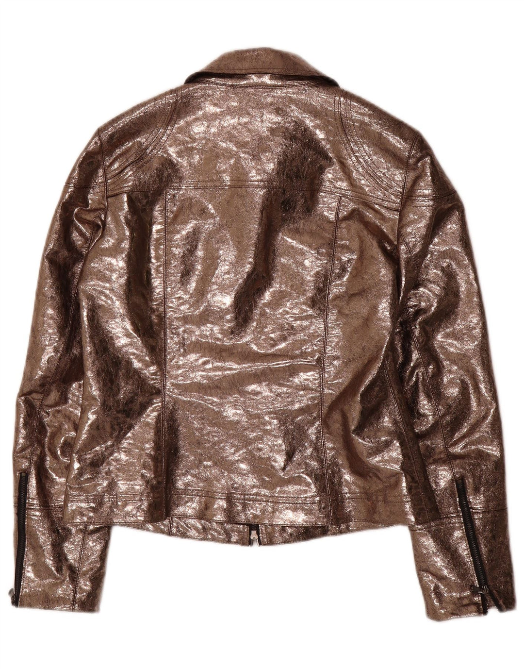 Damska kurtka użytkowa ze sztucznej skóry AMBIENTE UK 14, duży, brązowy poliester