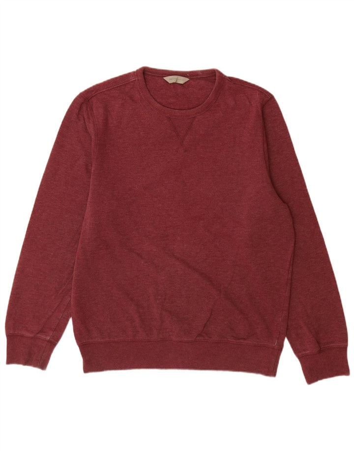 Marks & Spencer Męska bluza dresowa, średnia, bordowa bawełna