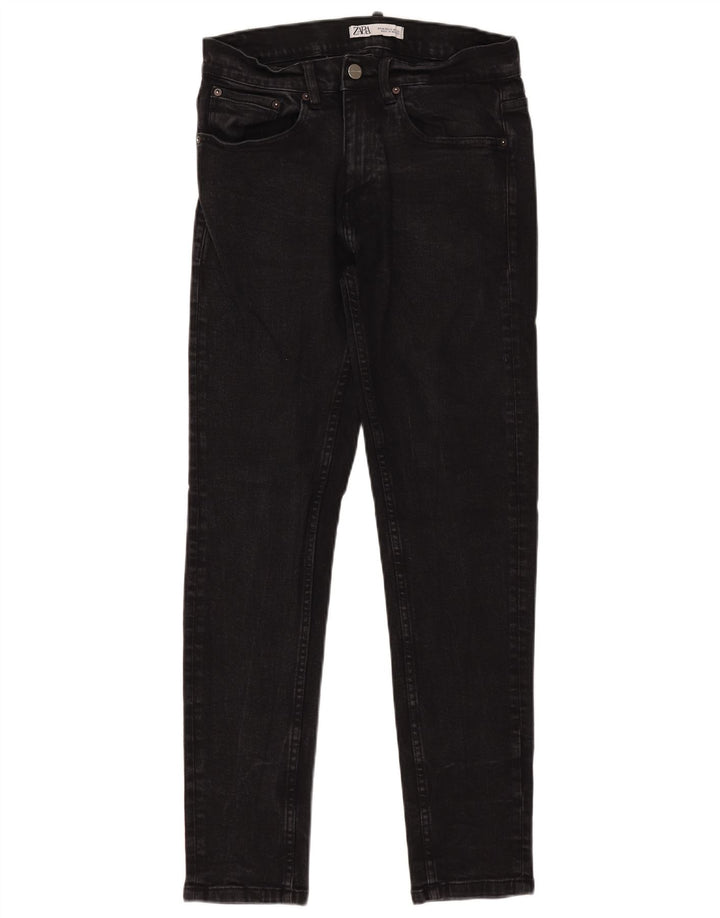 Męskie jeansy obcisłe Zara EU 40 Medium W30 L30 Czarna bawełna