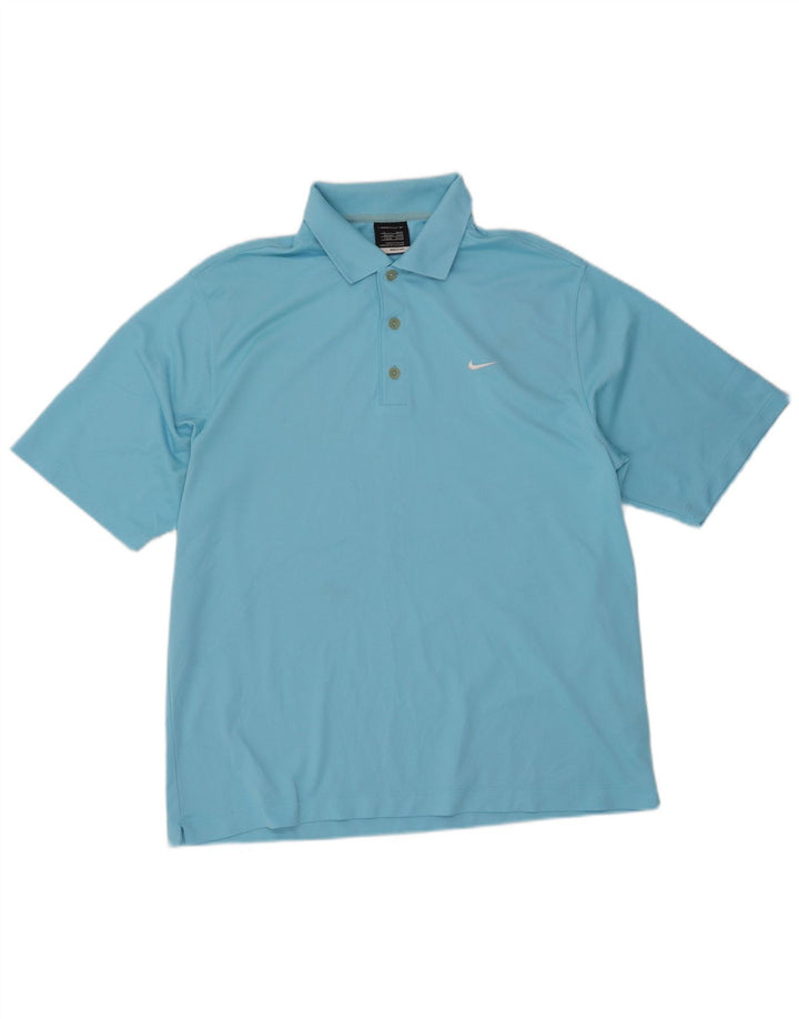 Męska koszulka polo Nike UK 42/44, duża, niebieska, poliestrowa