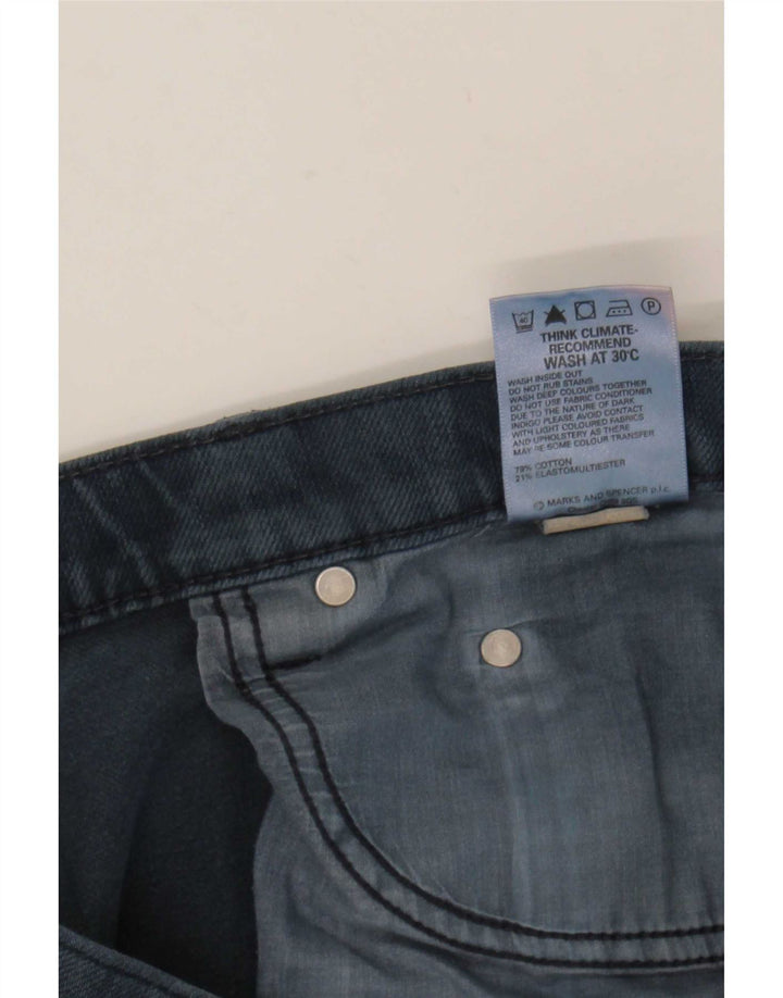 Marks & Spencer Męskie niebieskie dżinsy Harbor Straight W34 L31 Granatowe, bawełniane