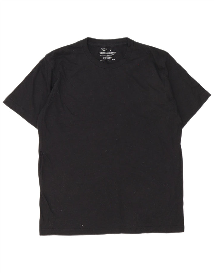 T-shirt męski Reebok, duży, czarny, bawełniany