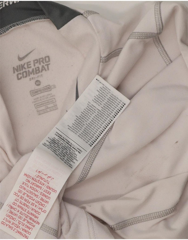 Chłopięca koszulka Nike Dri Fit z długim rękawem 13-14 lat XL, biały poliester