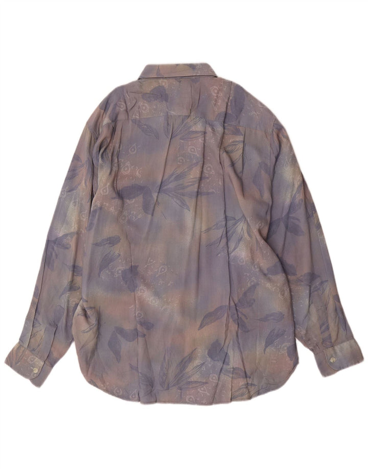 Koszula męska VINTAGE duża wielokolorowa wiskoza w kwiaty