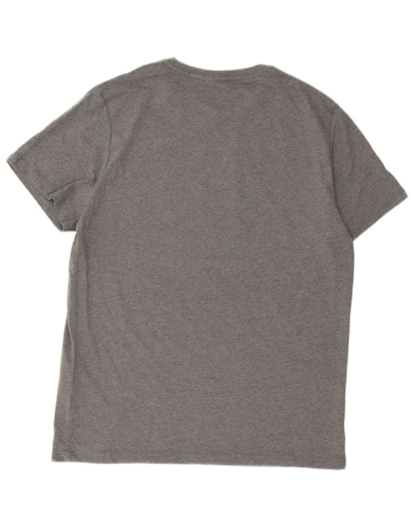 Męski T-shirt Superdry z grafiką, 2XL, szara bawełna