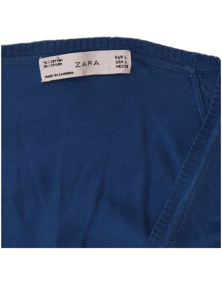 Sweter damski Zara Cardigan UK 14, duży niebieski