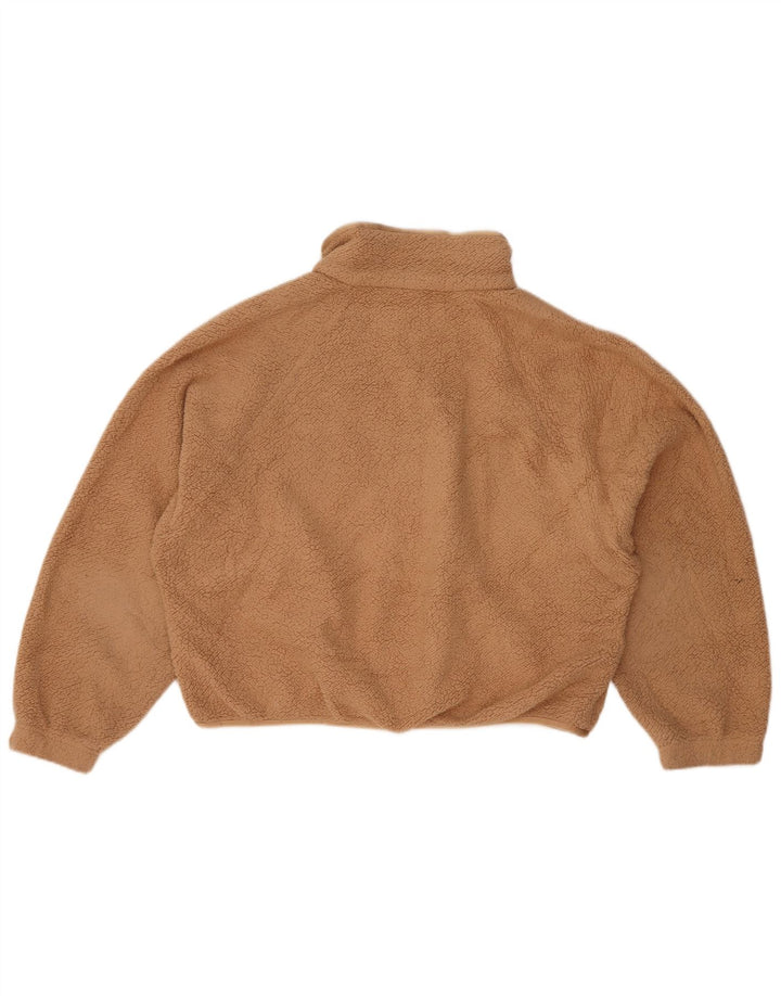 Damska kurtka polarowa Nike Crop Oversized UK 10, mała, beżowa, poliester