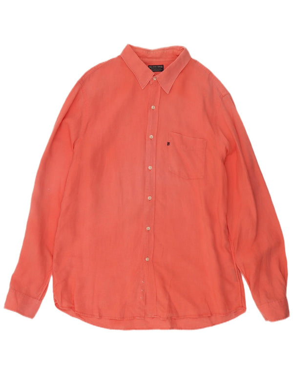Koszula męska Ralph Lauren XL Pomarańczowa lniana