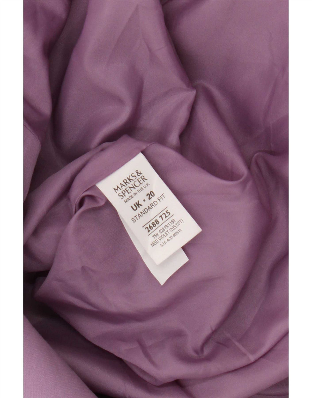 Marks & Spencer Damska marynarka standardowa zapinana na 2 guziki UK 20 2XL Liliowa