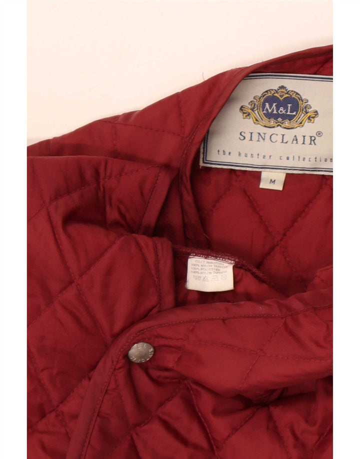 Męska pikowana kamizelka Sinclair UK 38 Średni burgundowy nylon