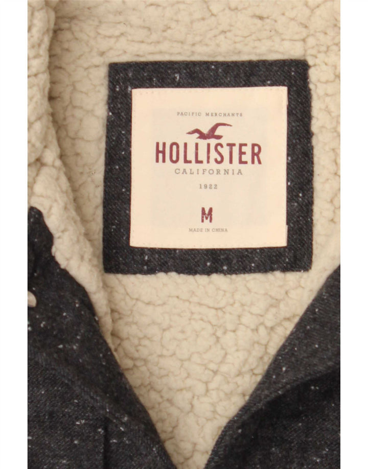 Męska kurtka Hollister Sherpa UK 38, średni szary poliester