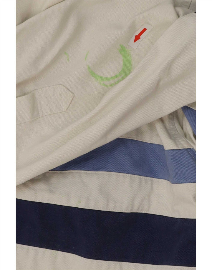 Crew Clothing Męska koszula pulowerowa, średnia, bawełniana w białe paski