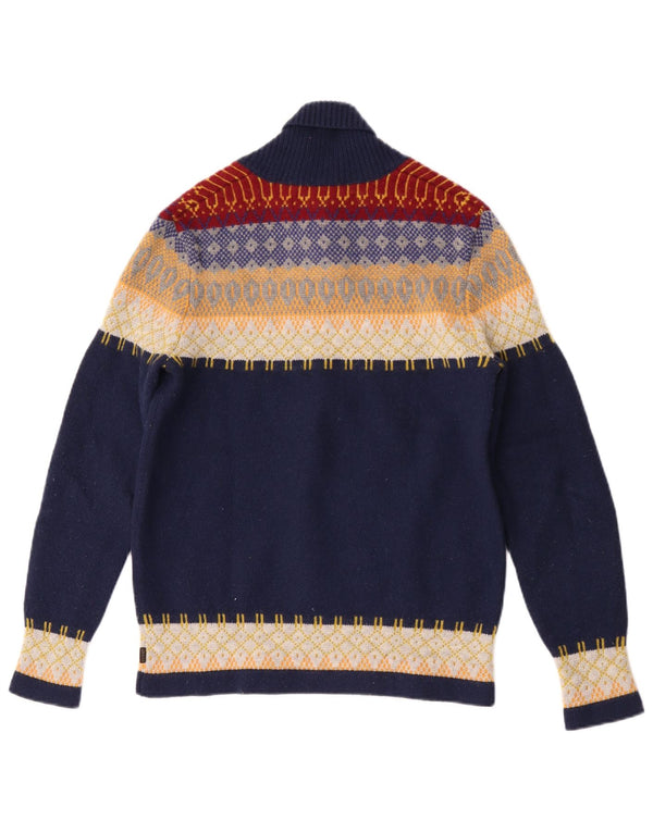 Męski sweter Levi's z szalowym dekoltem, średni granat, blok kolorów