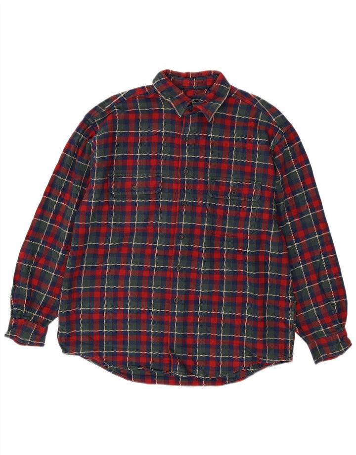 EDDIE BAUER Męska koszula flanelowa, duża, wielokolorowa, bawełniana w kratę